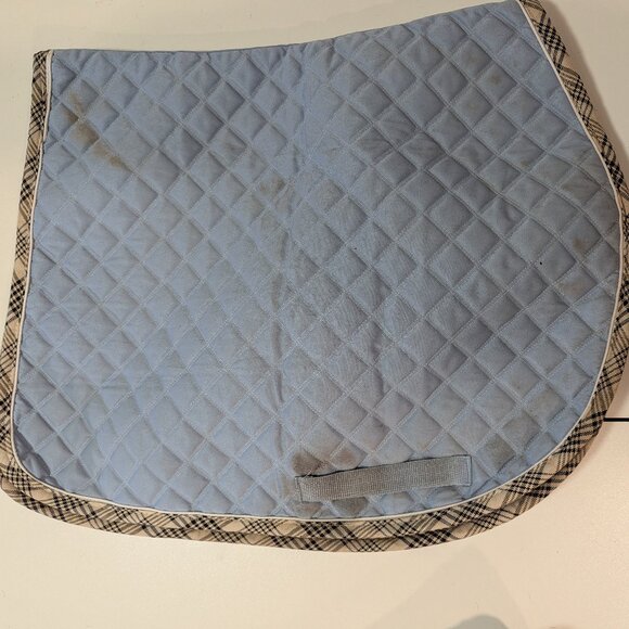 Lettia Light Blue Baker Trim Dressage Saddle Pad - Picture 2 of 2